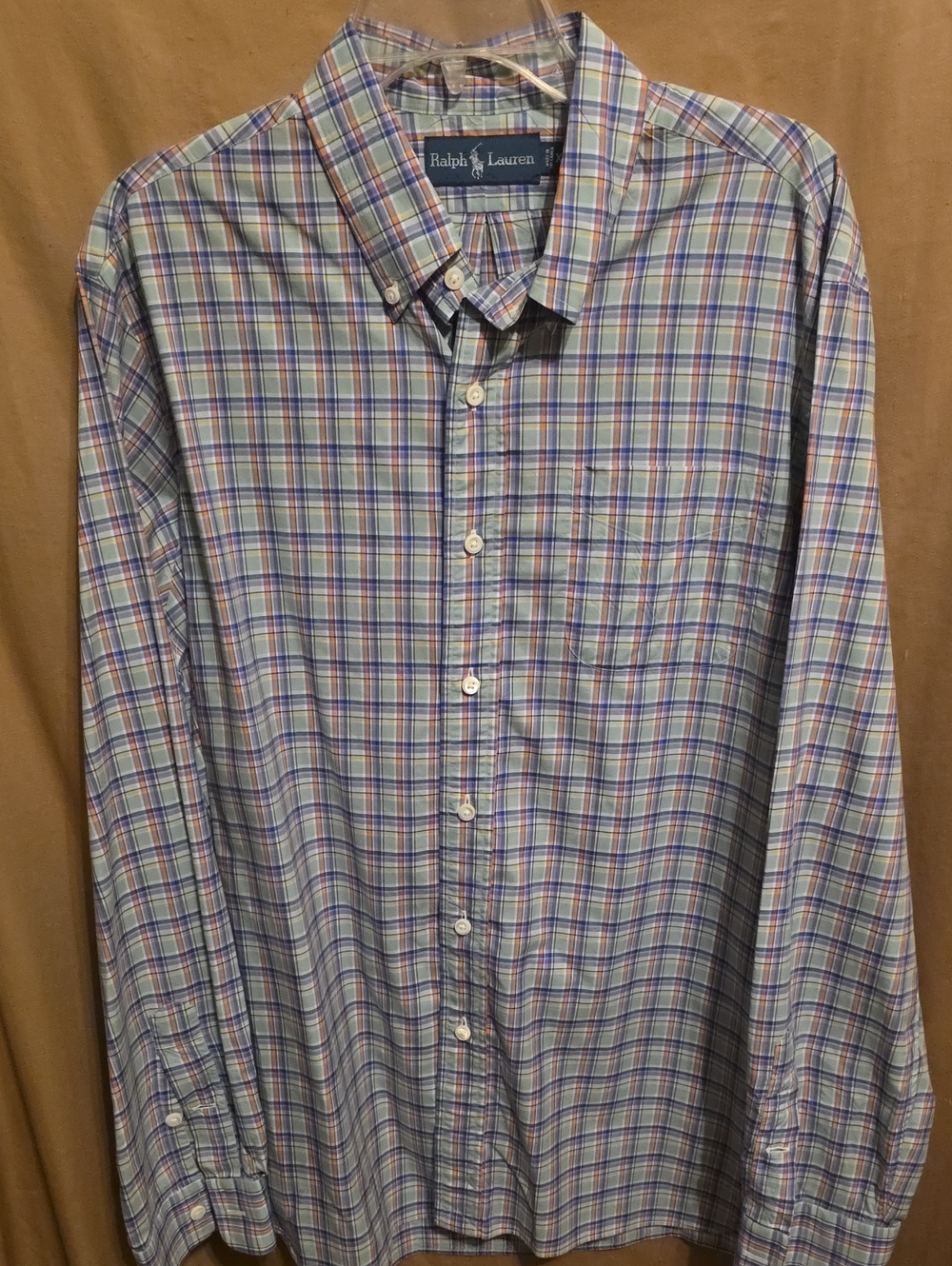 Mens' Plaid Polo Ralph Lauren Button Down Shirt XL